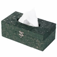 Velvet Modern Paper Facial Tissue Box Holder white rectangle
