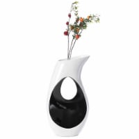 Modern floor vase, White Unique Trumpet Floor Vase, Home Interior Decoration, Modern Floor