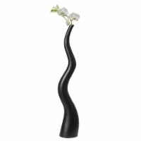 Tall Animal Horn Shape Floor Vase for Entryway Dining or Living Room, Ceramic Black small