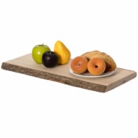 Vintiquewise QI004047-20 20 in. Rustic Natural Tree Log Wooden Rectangular Shape Serving Tray