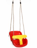 Playberg QI003371 17 x 14 x 9 in. Plastic Baby & Toddler Swing Seat with Hanging Ropes, Red