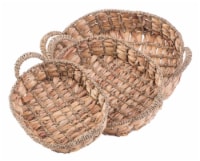 Seagrass Fruit Bread Basket Tray with Handles set of 3