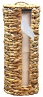 Vintiquewise QI003630 Wicker Water Hyacinth Tall Toilet Tissue Paper Holder for 4 wide rolls