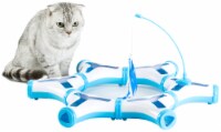 Configurable Interactive Cat Toy with Spring Feather Teaser