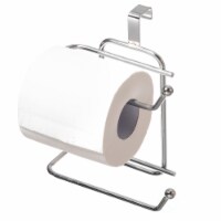 Chrome Toilet Tissue Paper Roll Holder Dispenser, Over The Tank Two Slot Tissue Organizer