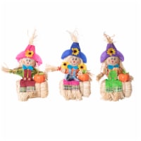 Gardenised QI004087 13.25 x 7 x 3.5 in. Outdoor Fall Decor Halloween Scarecrow Ornament Sitti
