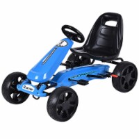 Costway Xmas Gift Go Kart Kids Ride On Car Pedal Powered Car 4 Wheel Racer Toy Stealth Outdoo