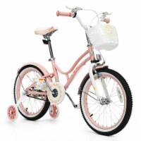 Gymax 18'' Kids Bike Toddlers Adjustable Freestyle Bicycle w/ Training Wheels