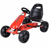 Costway Xmas Gift Go Kart Kids Ride On Car Pedal Powered Car 4 Wheel Racer Toy Stealth Outdoo