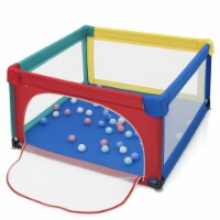 Baby Playpen Infant Large Safety Play Center Yard w/ 50 Ocean Balls Multi-color