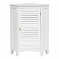 Gymax Corner Storage Cabinet Free Standing Bathroom Cabinet w/ Shutter Door