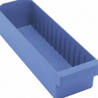 Quantum Storage Systems Drawer Bin,Blue,HIPS,4 5/8 in  QED602BL