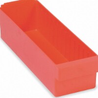 Quantum Storage Systems Drawer Bin,Red,Polystyrene,4 5/8 in QED603RD