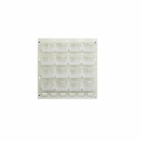 Quantum Storage QLP-1819HC-210-16CL 18 x 19 in. HC Louvered Panel with 16 Clear Bins