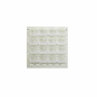 Quantum Storage QLP-1819HC-220-16CL 18 x 19 in. HC Louvered Panel with 16 Clear Bins