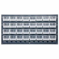 Quantum Storage QLP-3619HC-210-32CL 36 x 19 in. Louvered Panel with 32 Clear Bins