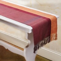 ROSE WINE Runner, Handwoven Flax Linen. 72"x14"