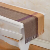 GOLDEN RAISIN Runner, Handwoven Flax Linen. 72"x14"