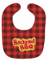 Carolines Treasures BB8627BIB Backyard BBQ on Plaid Baby Bib