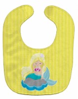Carolines Treasures BB8833BIB Beach Mermaid Blonde Hair Baby Bib