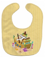 Carolines Treasures BB8836BIB Beach Pirate Ship Baby Bib