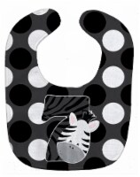 Carolines Treasures BB9014BIB Zoo Month 7 Zebra Baby Bib