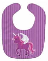 Carolines Treasures BB9089BIB Unicorn Purple Stripes Baby Bib
