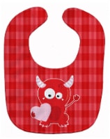 Carolines Treasures BB9123BIB Cupid Monster Angel on Plaid Baby Bib