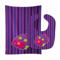 Carolines Treasures BB8866STBU Back to School Backpack No.1 Baby Bib & Burp Cloth