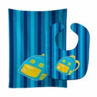 Carolines Treasures BB8867STBU Back to School Backpack No.2 Baby Bib & Burp Cloth