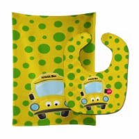 Carolines Treasures BB9026STBU Back to School Bus No.2 Baby Bib & Burp Cloth
