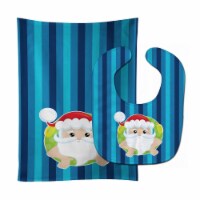 Carolines Treasures BB9069STBU Beach Santa Claus No.2 Baby Bib & Burp Cloth