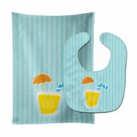 Carolines Treasures BB8647STBU Beach Umbrella Drink Baby Bib & Burp Cloth