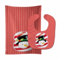 Carolines Treasures BB8694STBU Christmas Month 8 Snowman Baby Bib & Burp Cloth
