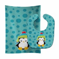 Carolines Treasures BB8942STBU Christmas Penquin No.4 Baby Bib & Burp Cloth