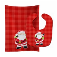 Carolines Treasures BB9017STBU Christmas Santa Claus No.1 Baby Bib & Burp Cloth