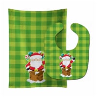 Carolines Treasures BB9018STBU Christmas Santa Claus No.2 Baby Bib & Burp Cloth