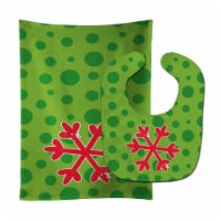 Carolines Treasures BB8946STBU Christmas Snowflake Red Baby Bib & Burp Cloth