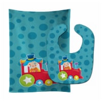 Carolines Treasures BB8705STBU Circus Clown Train Baby Bib & Burp Cloth