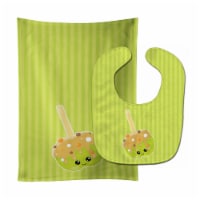Carolines Treasures BB8763STBU Fall Carmel Apple Baby Bib & Burp Cloth