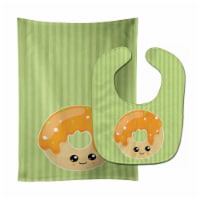 Carolines Treasures BB8760STBU Fall Doghnut Baby Bib & Burp Cloth