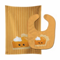 Carolines Treasures BB8764STBU Fall Pumpkin Pie Baby Bib & Burp Cloth