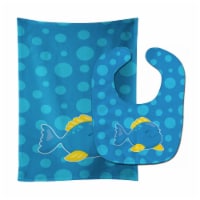 Carolines Treasures BB8955STBU Fish Tropical Fish No.4 Baby Bib & Burp Cloth