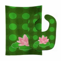 Carolines Treasures BB8994STBU Frog Lily Pad Baby Bib & Burp Cloth