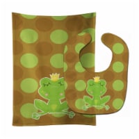 Carolines Treasures BB8991STBU Frog Prince No.4 Baby Bib & Burp Cloth