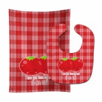 Carolines Treasures BB9131STBU I Love You From My Head to-ma-toes Baby Bib & Burp Cloth