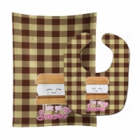 Carolines Treasures BB9129STBU I Love You Smores Baby Bib & Burp Cloth