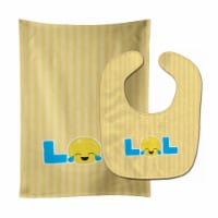 Carolines Treasures BB8741STBU LOL Face Baby Bib & Burp Cloth
