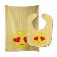 Carolines Treasures BB8732STBU Lovey Face Baby Bib & Burp Cloth