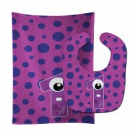 Carolines Treasures BB8851STBU Monster Month 1 Baby Bib & Burp Cloth
